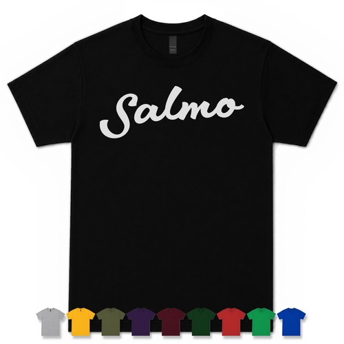 Maglietta salmo retro script - retro,